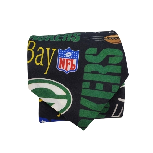 Green Bay Packers Necktie RM Sport Ralph Marlin Vintage USA Made 3 3/4"x 57.5" - Picture 2 of 9